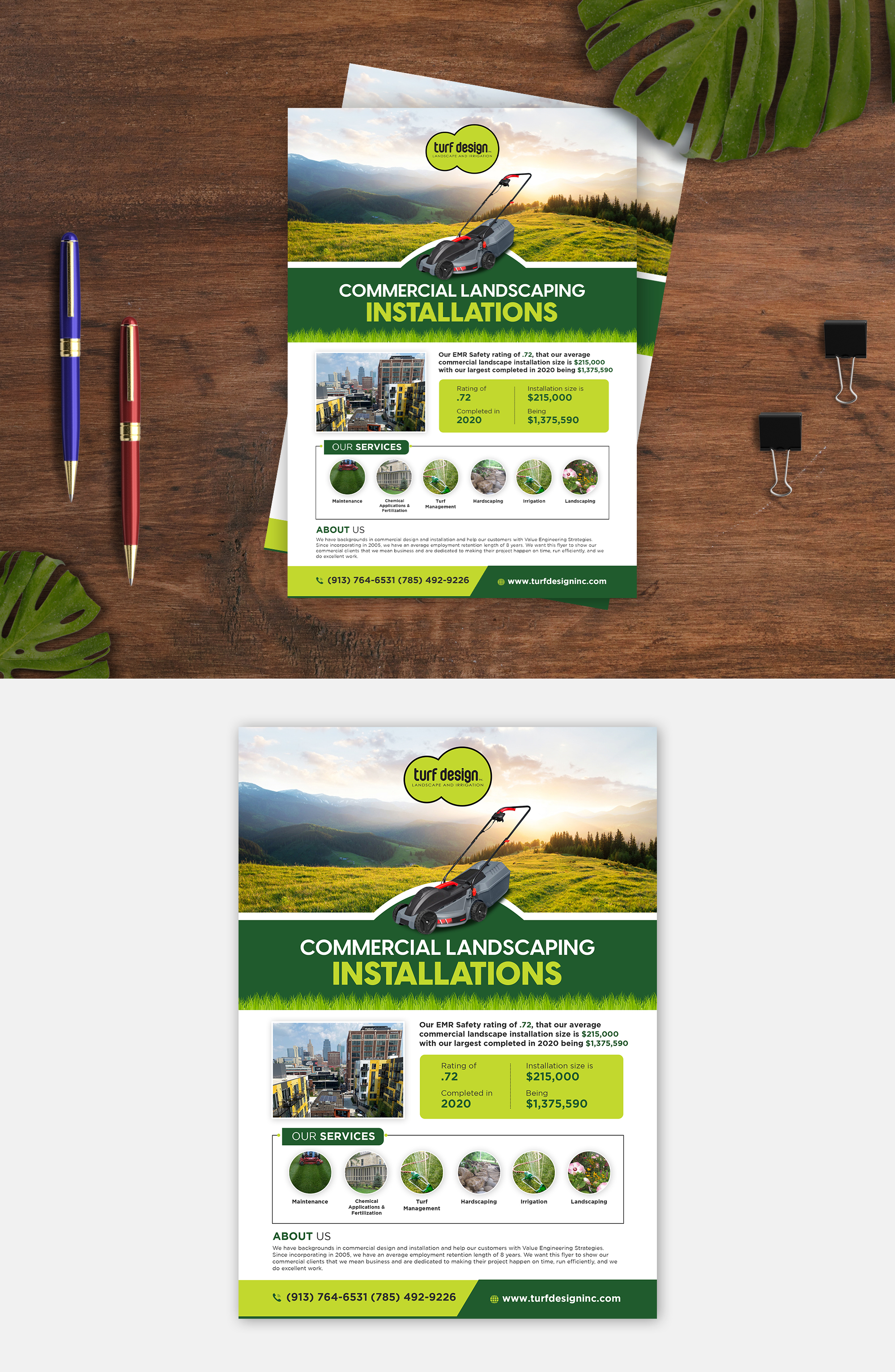 Flyer Design by debdesign for Turf Design Inc | Design #27140869