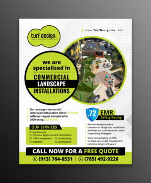 Diseño de Flyer por ecorokerz para Turf Design Inc | Diseño: #27135317