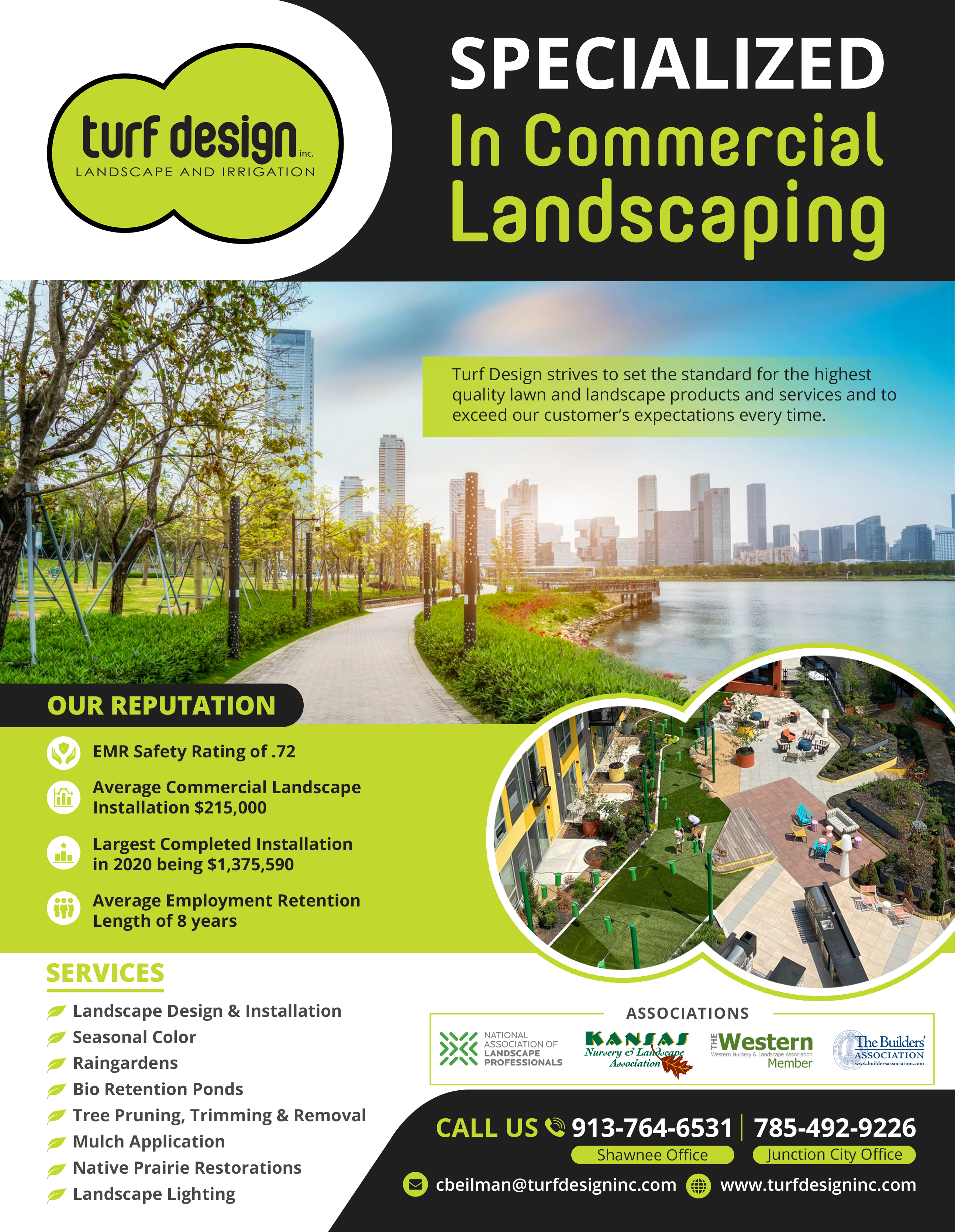 Diseño de Flyer por TSU Creations para Turf Design Inc | Diseño #27219944