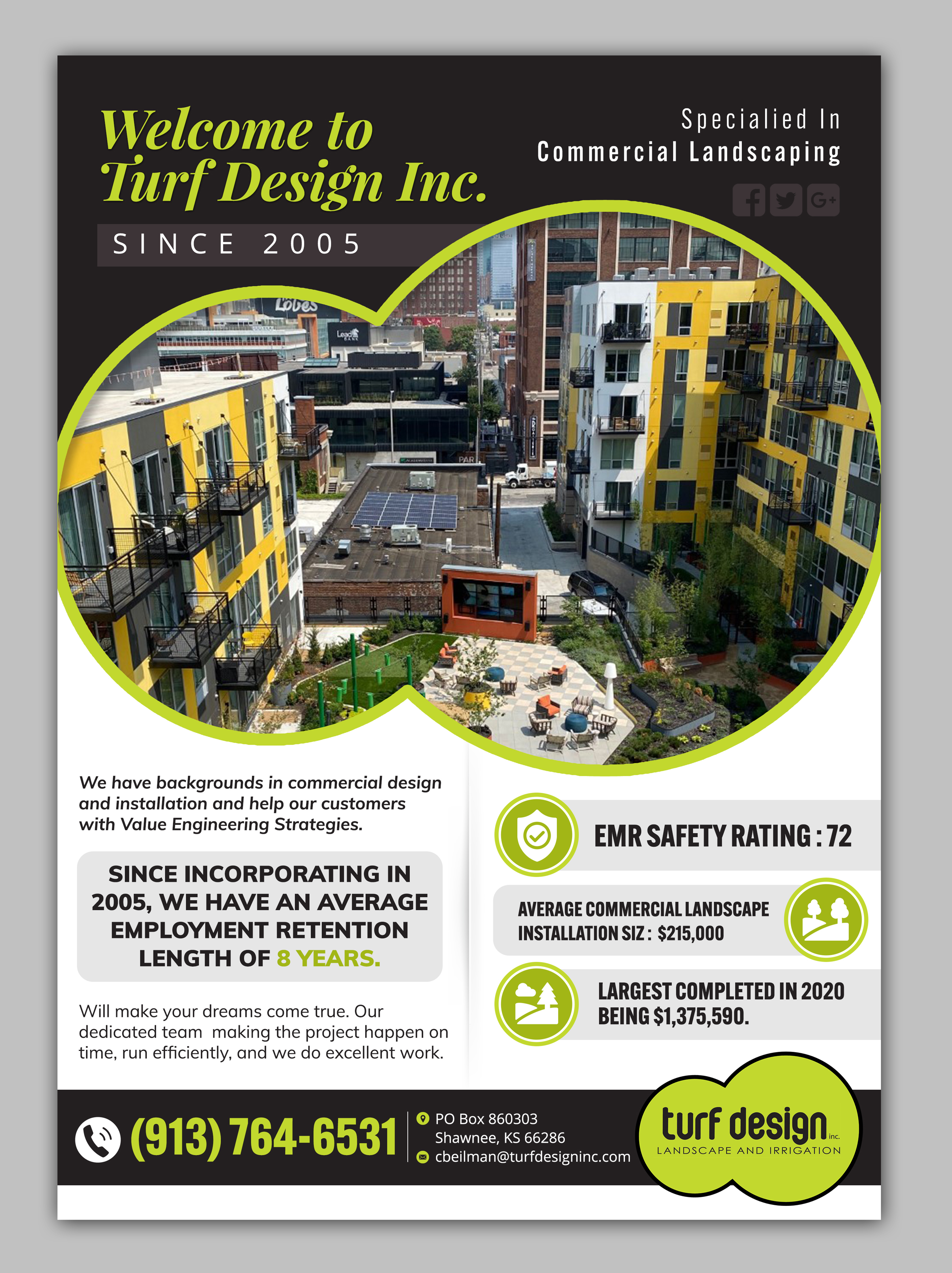 Flyer Design by SAI DESIGNS for Turf Design Inc | Design #27138487