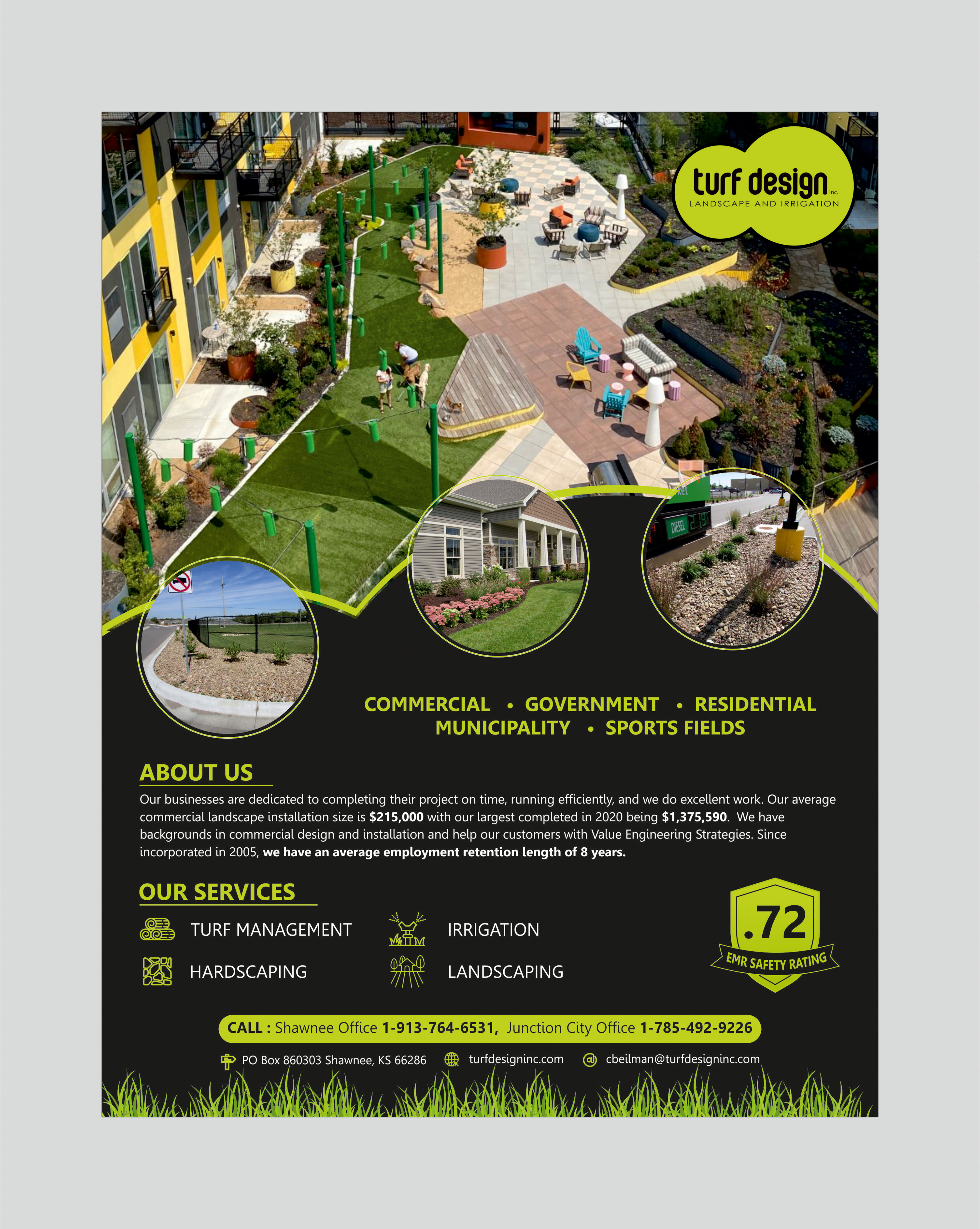 Diseño de Flyer por Fine Graphics House para Turf Design Inc | Diseño #27138439