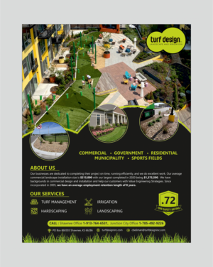 Diseño de Flyer por Fine Graphics House para Turf Design Inc | Diseño: #27138439