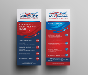 Mr Sudz Car Wash Menu Brochure | Print Design by JK18