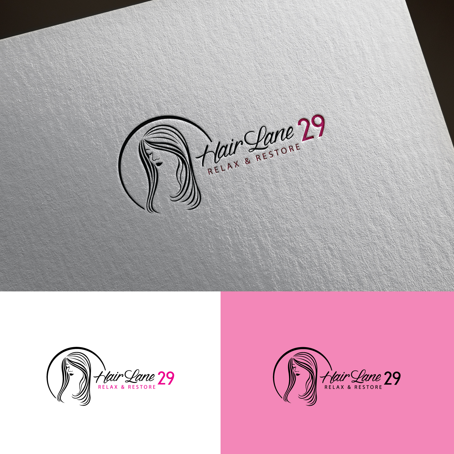 Elegant, Playful, Hairdressing Logo Design for Hair Lane 29 by