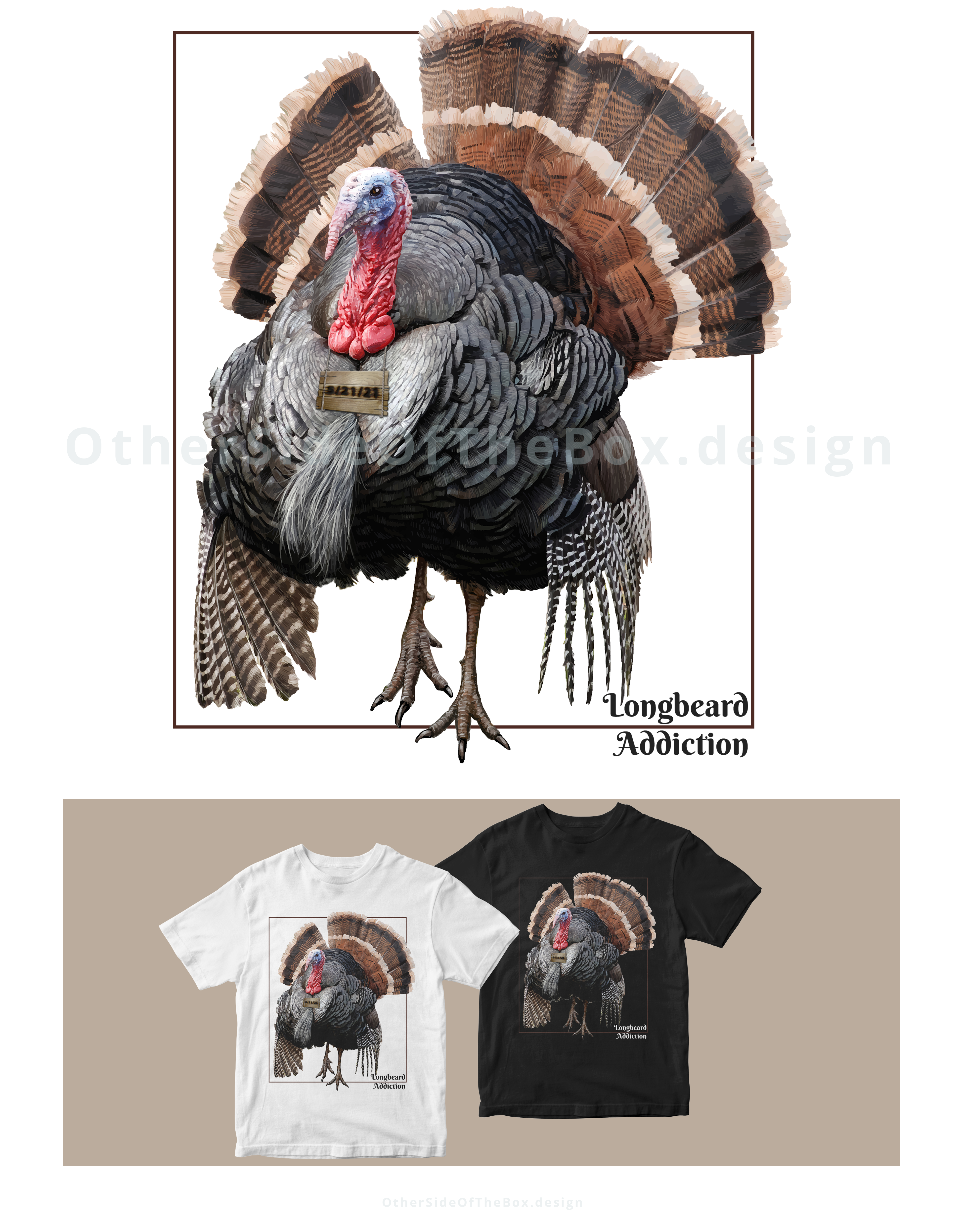 T-shirt Design by OtherSideOfTheBox for Longbeard Addiction | Design #27144423