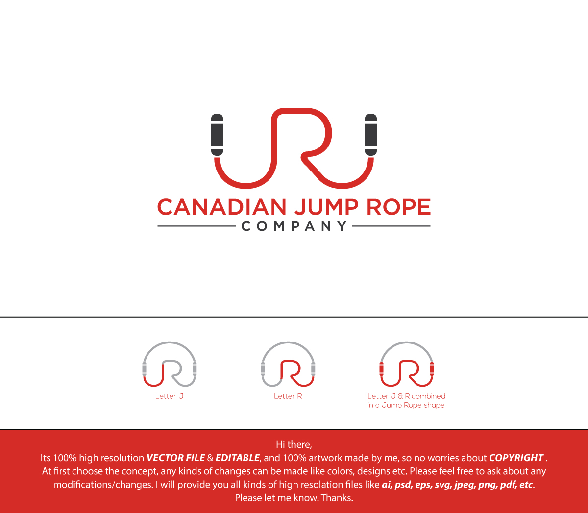 Logo Design by FireflyArt for The Canadian Jump Rope Company | Design #27145965