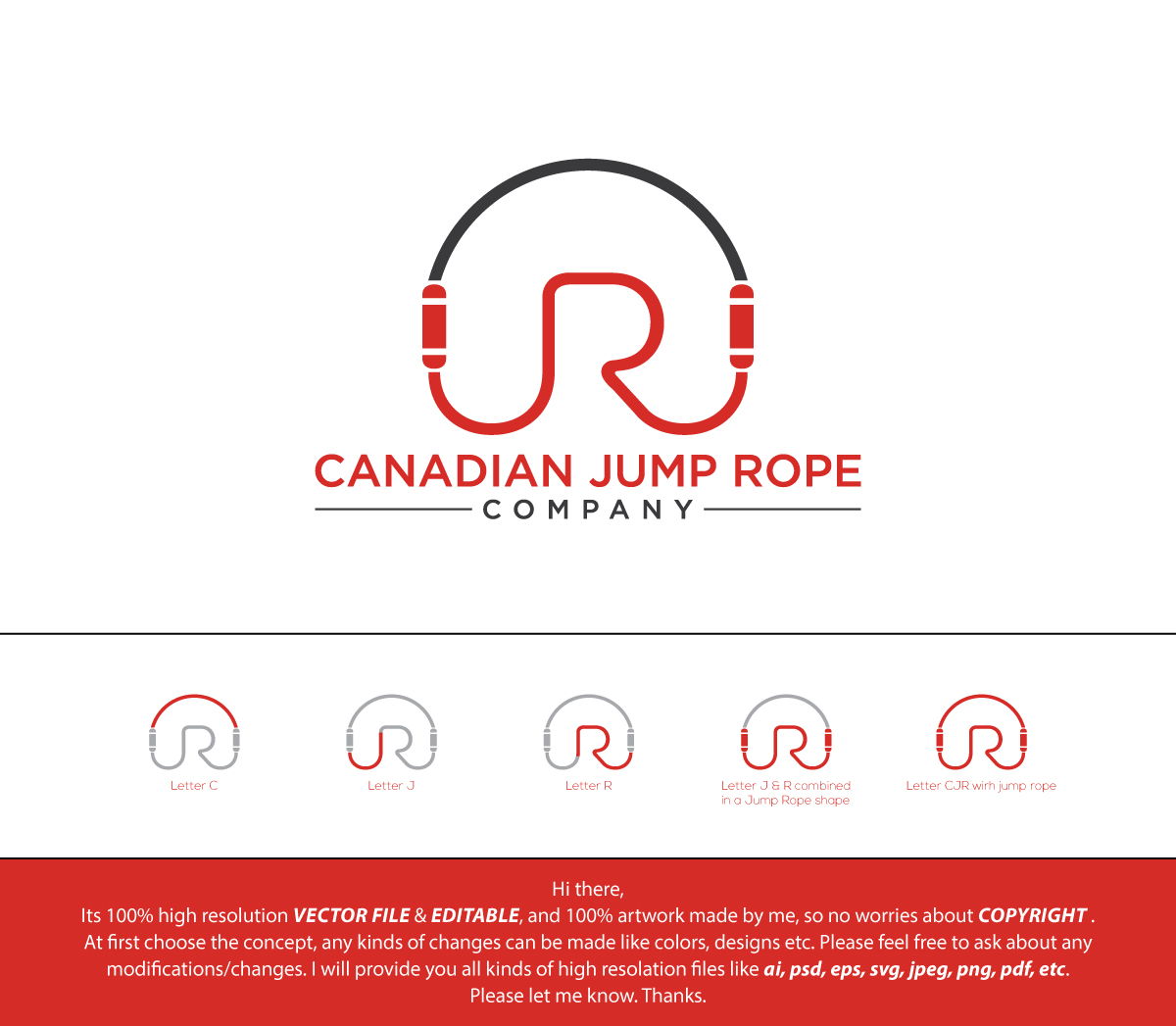 Diseño de Logo por FireflyArt para The Canadian Jump Rope Company | Diseño #27145966