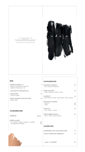 Menubook for a  2star restaurant | Menu Design by Lezette_G