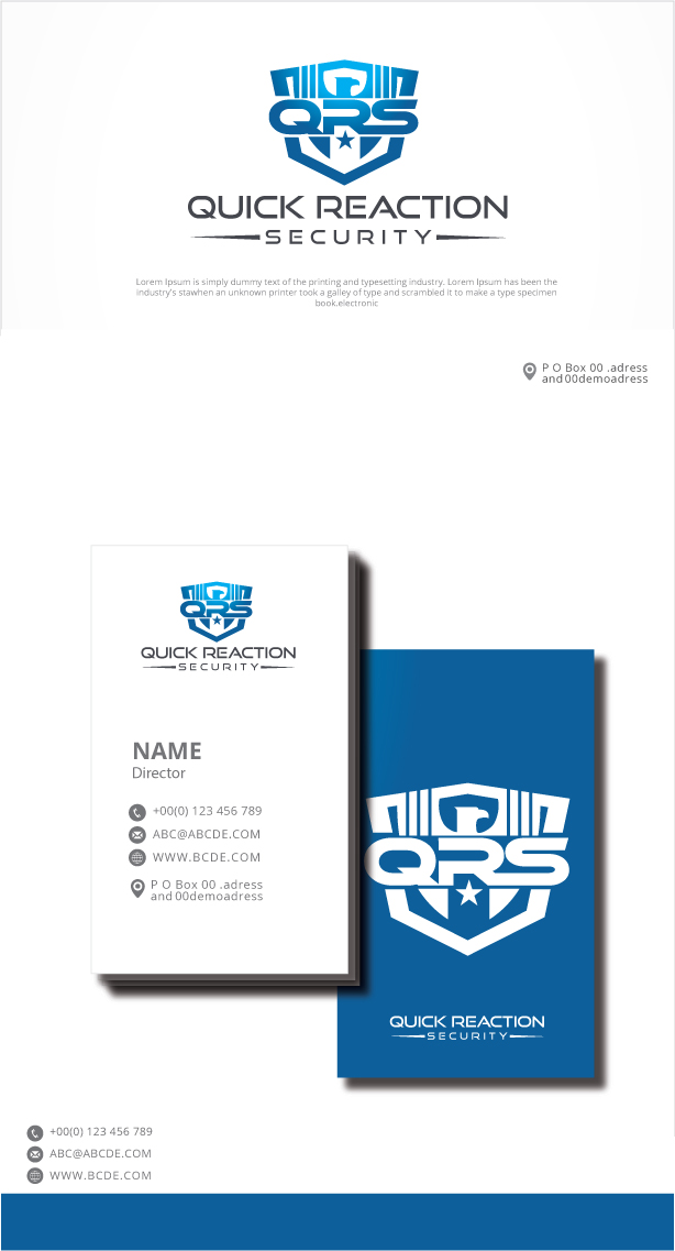 Logo Design by graphicevolution for Quick Reaction Security | Design #27153830