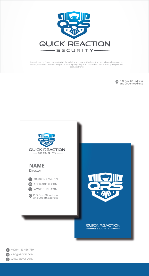 Logo Design by graphicevolution for Quick Reaction Security | Design #27175964