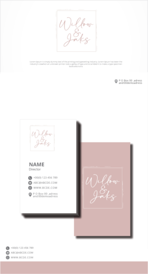 Willow and Jaks (open to and or &) | Logo Design by graphicevolution