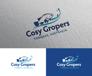 Cosy Gropers, Torquay,  Australia. | Logo Design by Iris 3