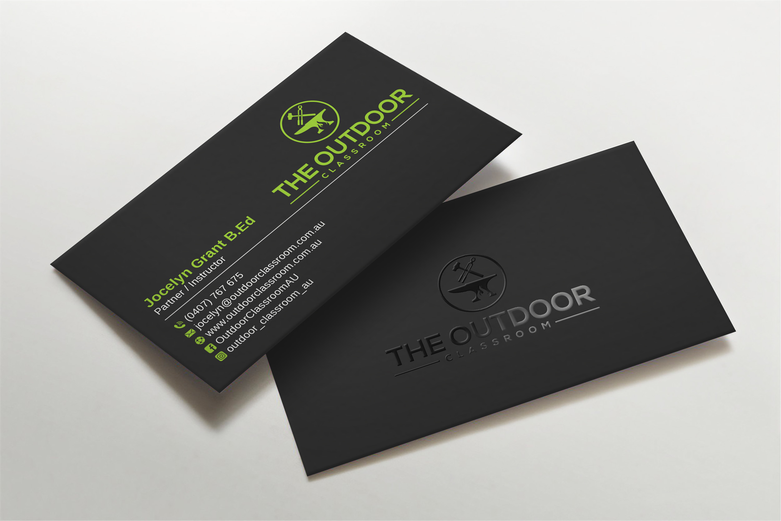Business Card Design by LAXMI DESIGNHUB for The Outdoor Classroom | Design #27154247