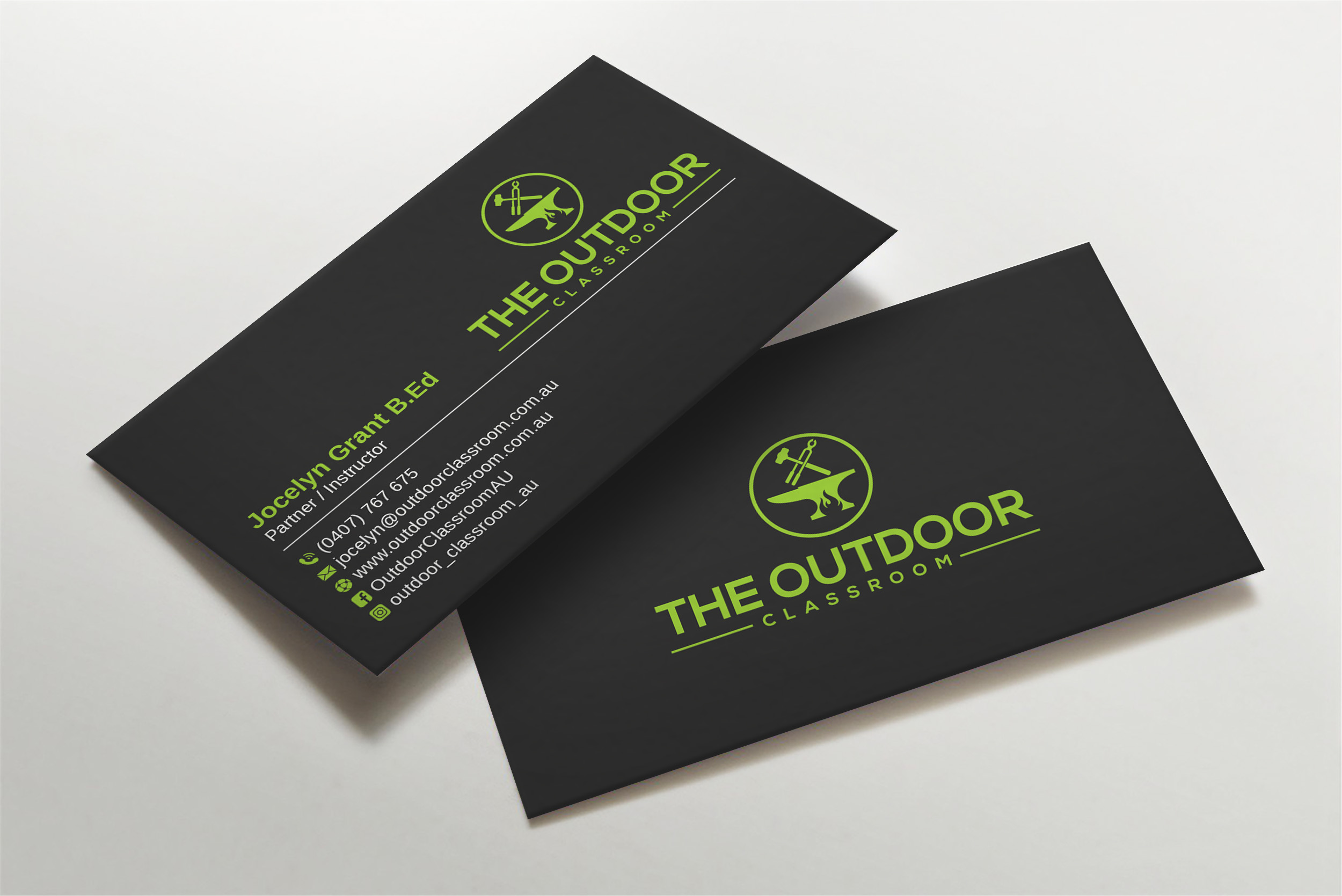 Business Card Design by LAXMI DESIGNHUB for The Outdoor Classroom | Design #27154248