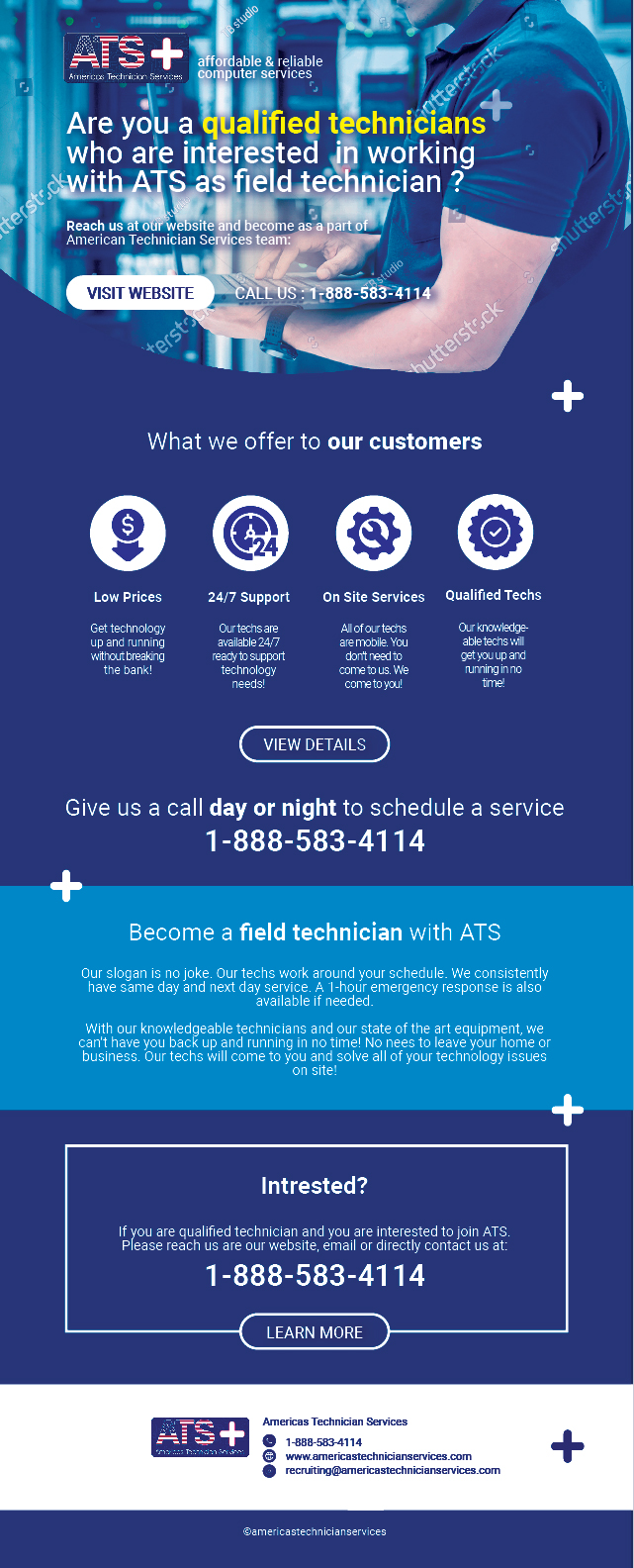 Design de Marketing Électronique par aputski pour Americas Technician Services (ATS) | Design #27200951