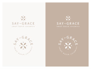 "Say Grace"   "small batch ceramics" | Logo Design by wonderland