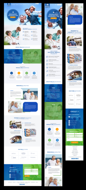 Update existing website to a one page design. | Web Design by Blue Sparrow