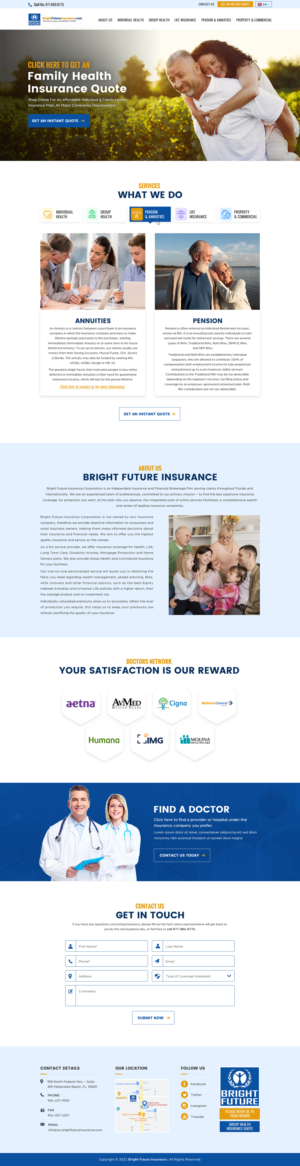 Update existing website to a one page design. | Web Design by Sbss