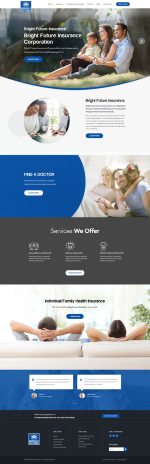 Update existing website to a one page design. | Web Design by Shijo John