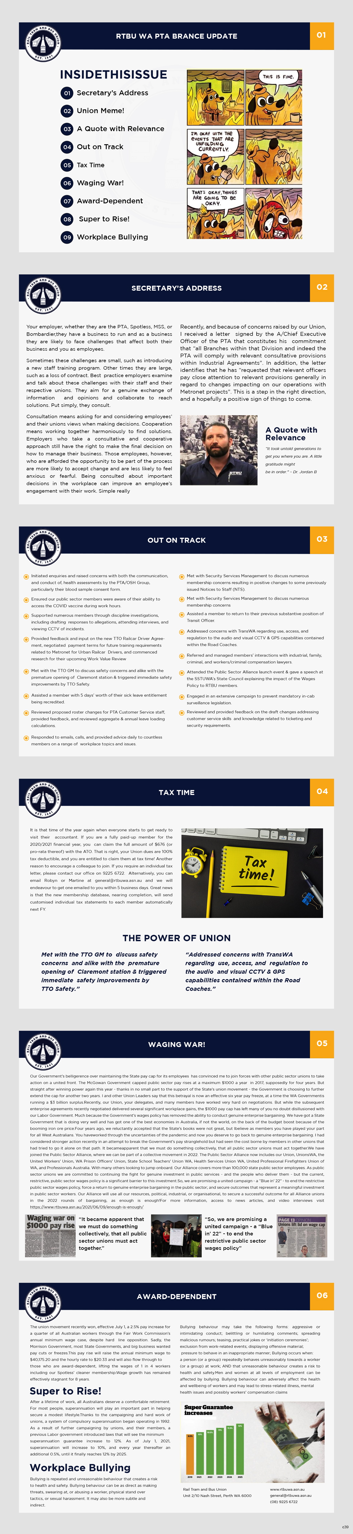 Newsletter Design by pb for Rail Tram and Bus Union | Design #27166257
