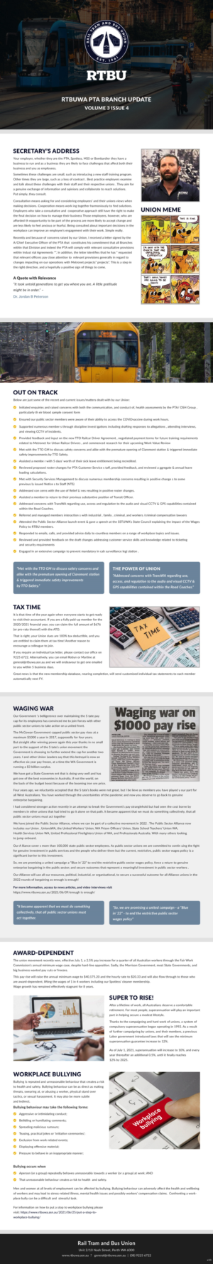 Newsletter Design by pb for Rail Tram and Bus Union | Design: #27166259