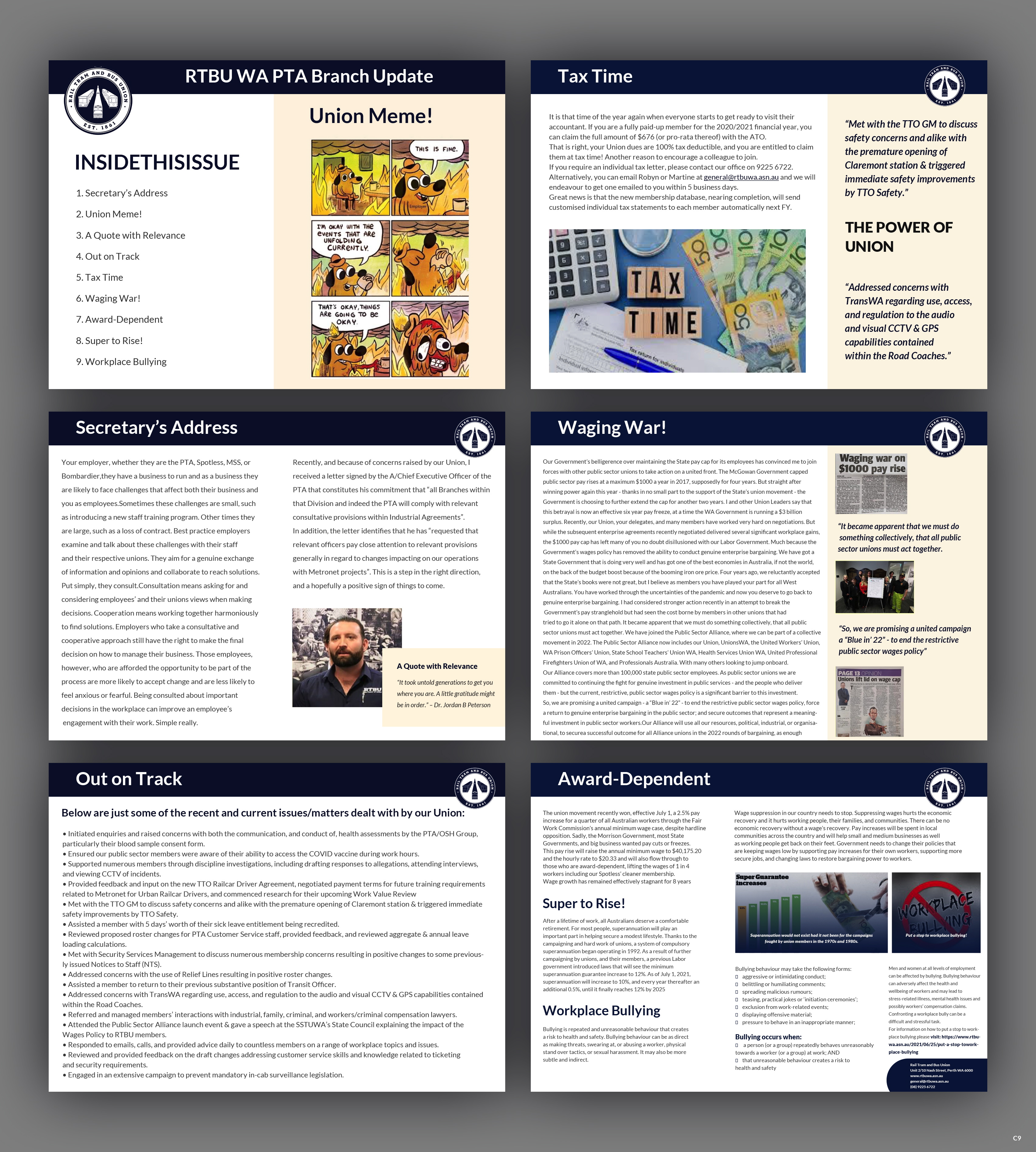 Newsletter Design by pb for Rail Tram and Bus Union | Design #27166261