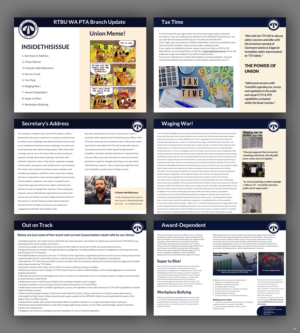 Newsletter Design by pb for Rail Tram and Bus Union | Design: #27166261