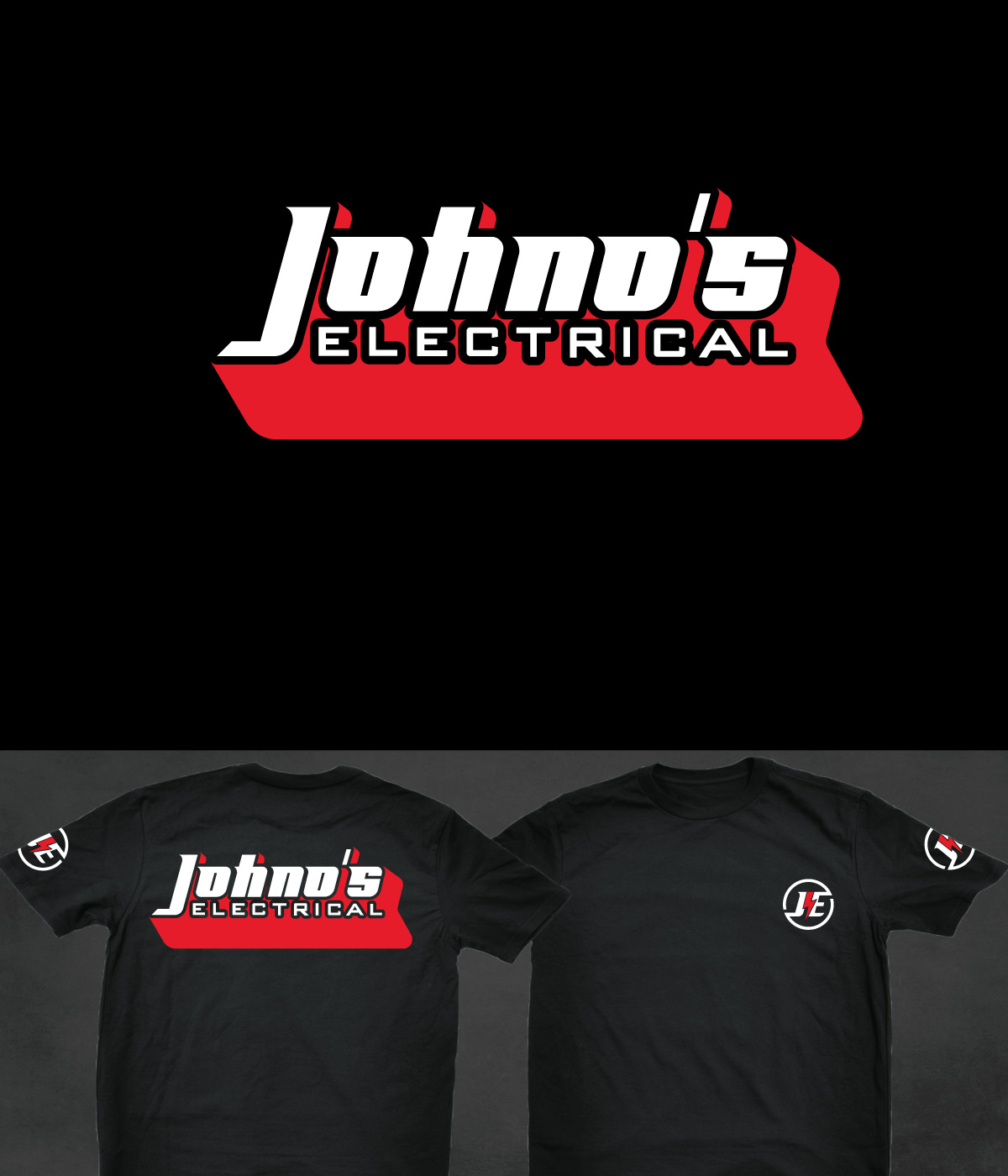 Diseño de Camiseta por SpaGGy para Johnos Electrical | Diseño #27159364