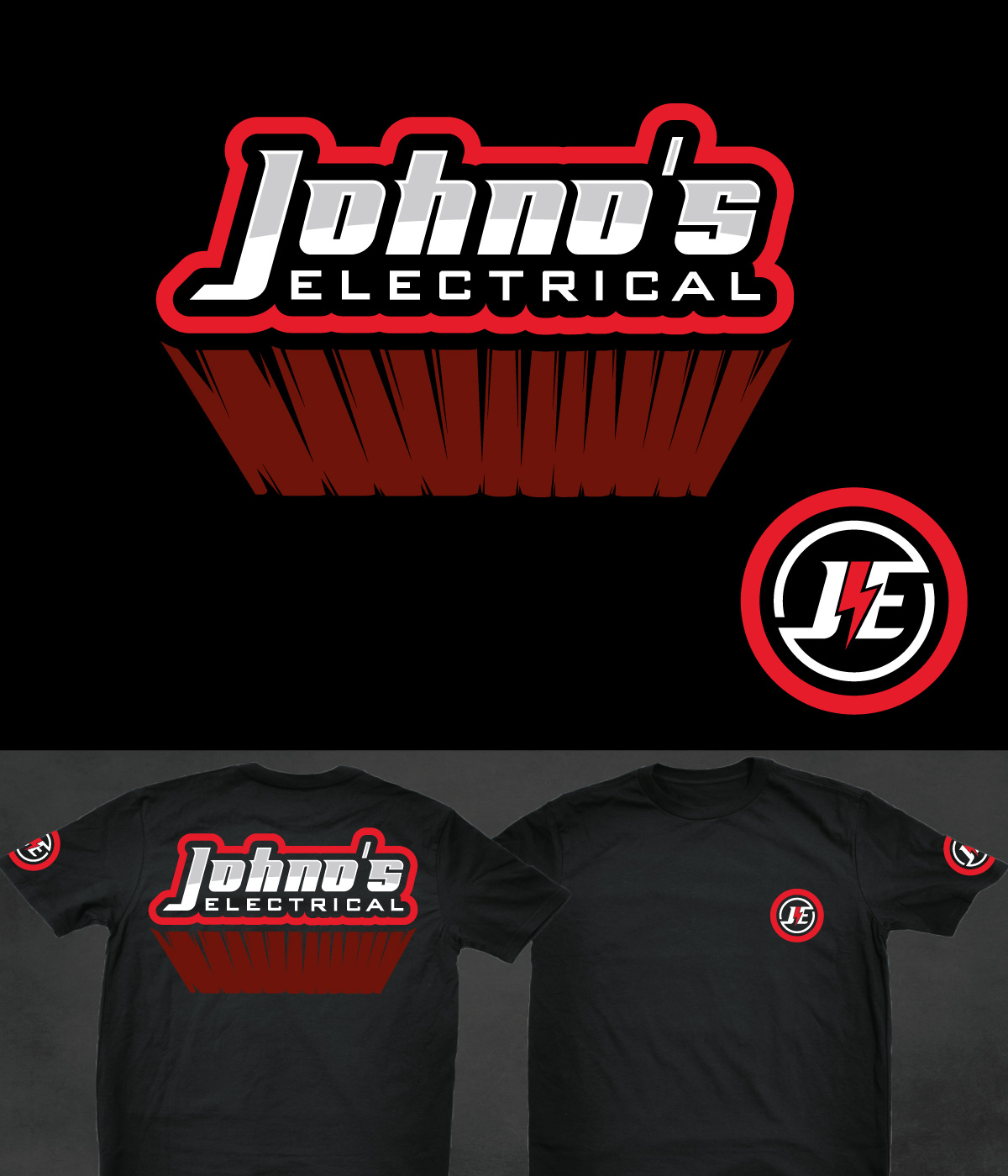 Diseño de Camiseta por SpaGGy para Johnos Electrical | Diseño #27163688