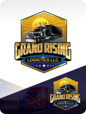 GRAND RISING LOGISTICS LLC. | Logo Design by adigoofy 2