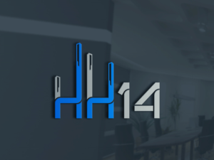 abstract logo combined with street adress: Heinreich-Heine-Allee 14 | Logo Design by MH@Designer