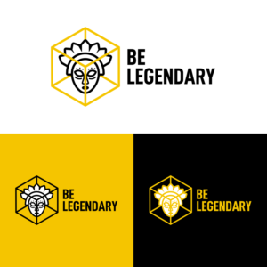 "Be legendary" is the brand name, the motta of the brand is "Shoot for the Stars, land on the moon"   | Logo Design by EspadaDesign