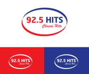 92.5 HITS (Optional Sub Text: Classic Hits) | Logo Design by rimu