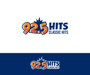 92.5 HITS (Optional Sub Text: Classic Hits) | Logo Design by ecorokerz