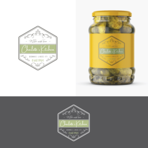 Made with love.  Charlotte's Kitchen.  Donnie likes it!   Estd. 1961. | Logo Design by Maxo-Biz