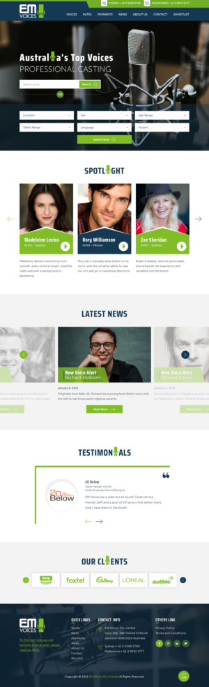 Existing WP site needs a fresh look (design only) | Diseño Web por sai.designer87