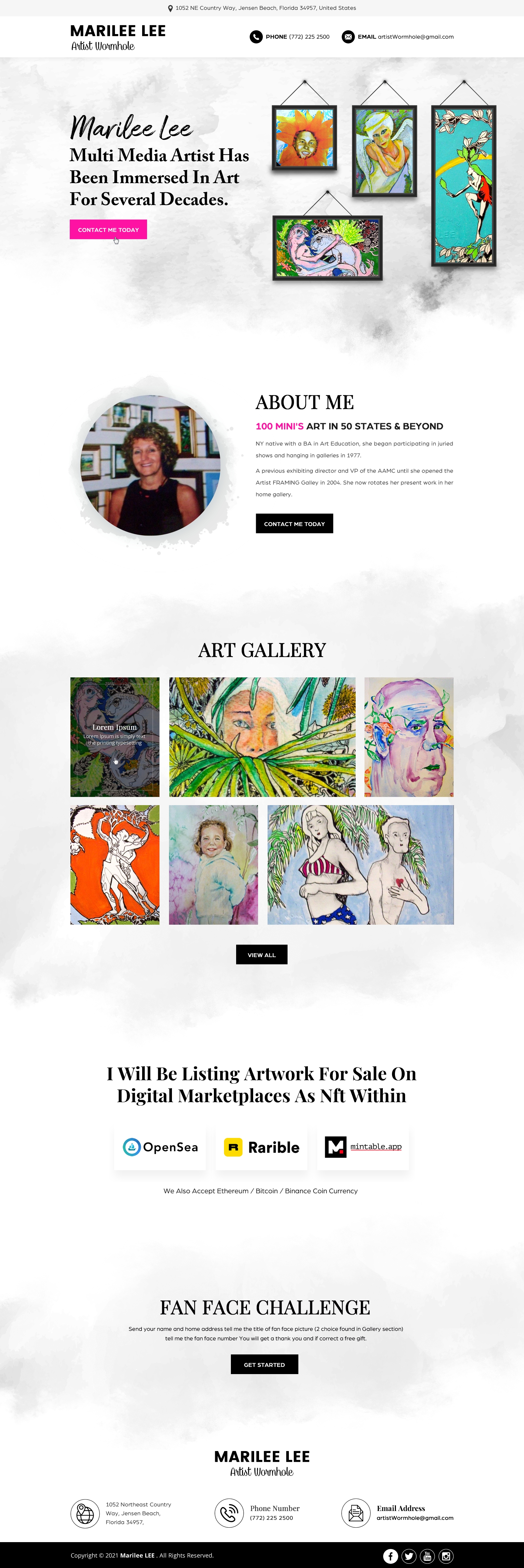 Web Design by Sbss for Artist Wormhole | Design #27191675