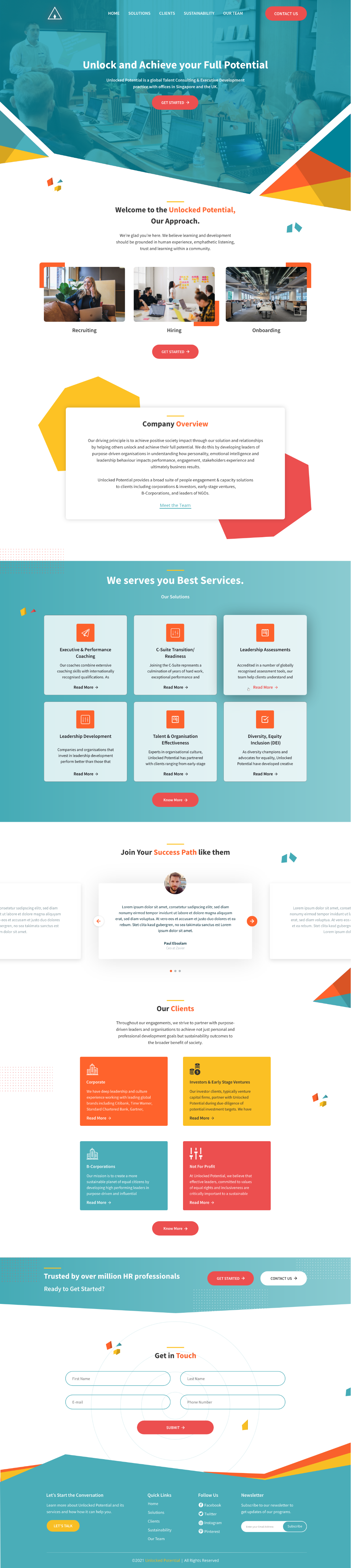 Web Design par Creative Air pour Unlocked Potential | Design #27187308