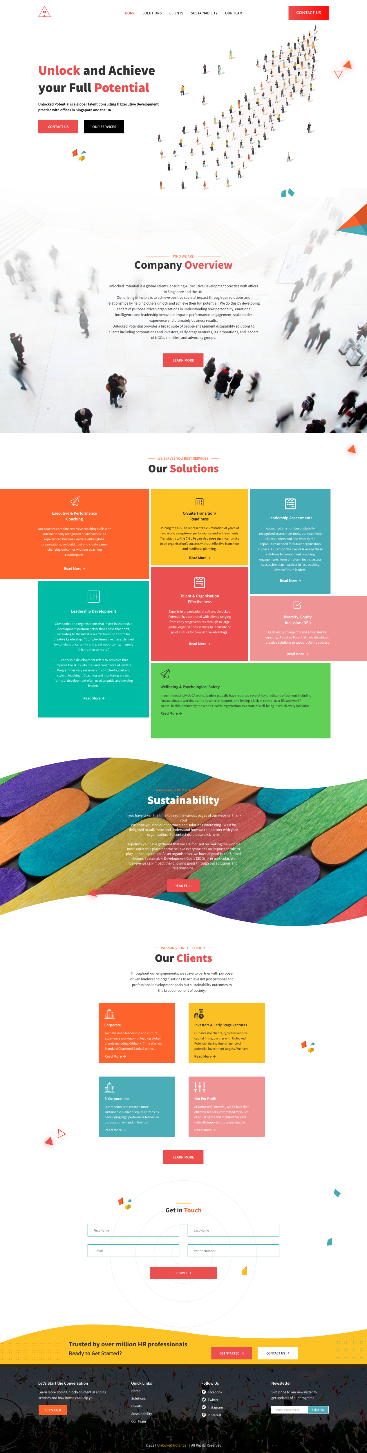 Web-Design von Creative Air für Unlocked Potential | Design #27193240