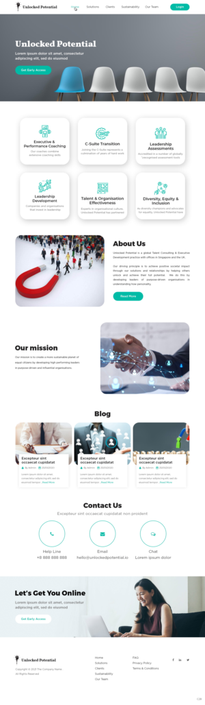 Diseño Web por pb para Unlocked Potential | Diseño: #27175469