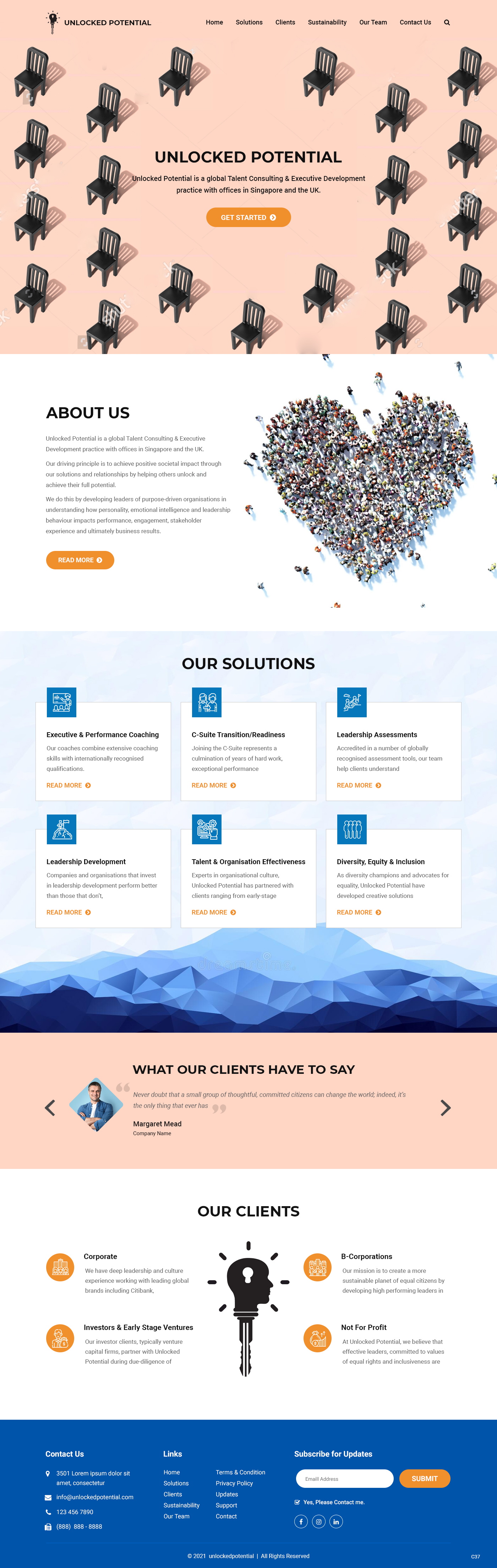 Web Design by pb for Unlocked Potential | Design #27175470