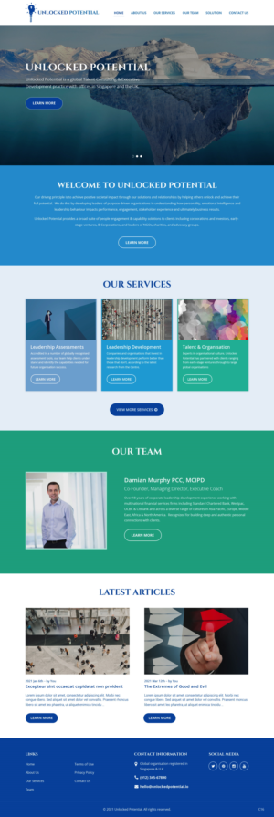 Diseño Web por pb para Unlocked Potential | Diseño: #27175471