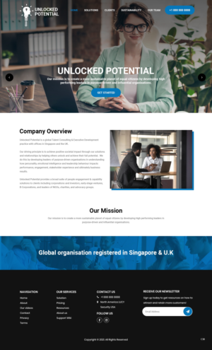 Web Design by pb for Unlocked Potential | Design: #27175473