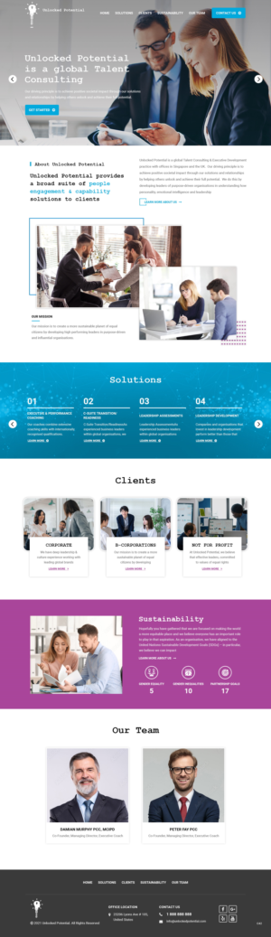 Web Design by pb for Unlocked Potential | Design: #27175475