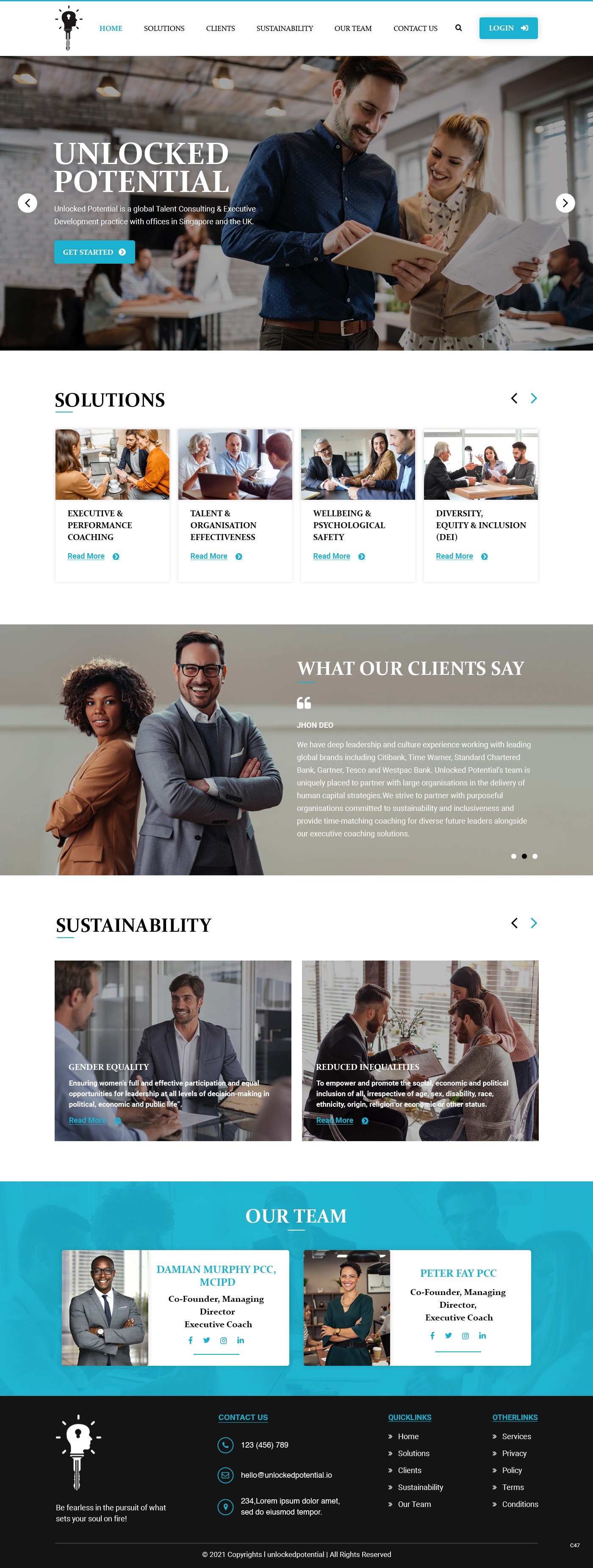 Web Design by pb for Unlocked Potential | Design #27175476