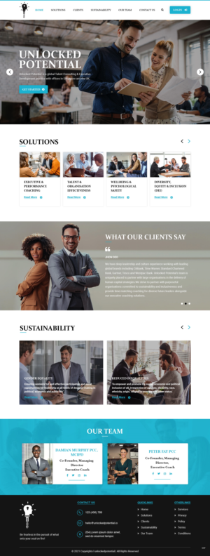 Web Design by pb for Unlocked Potential | Design: #27175476