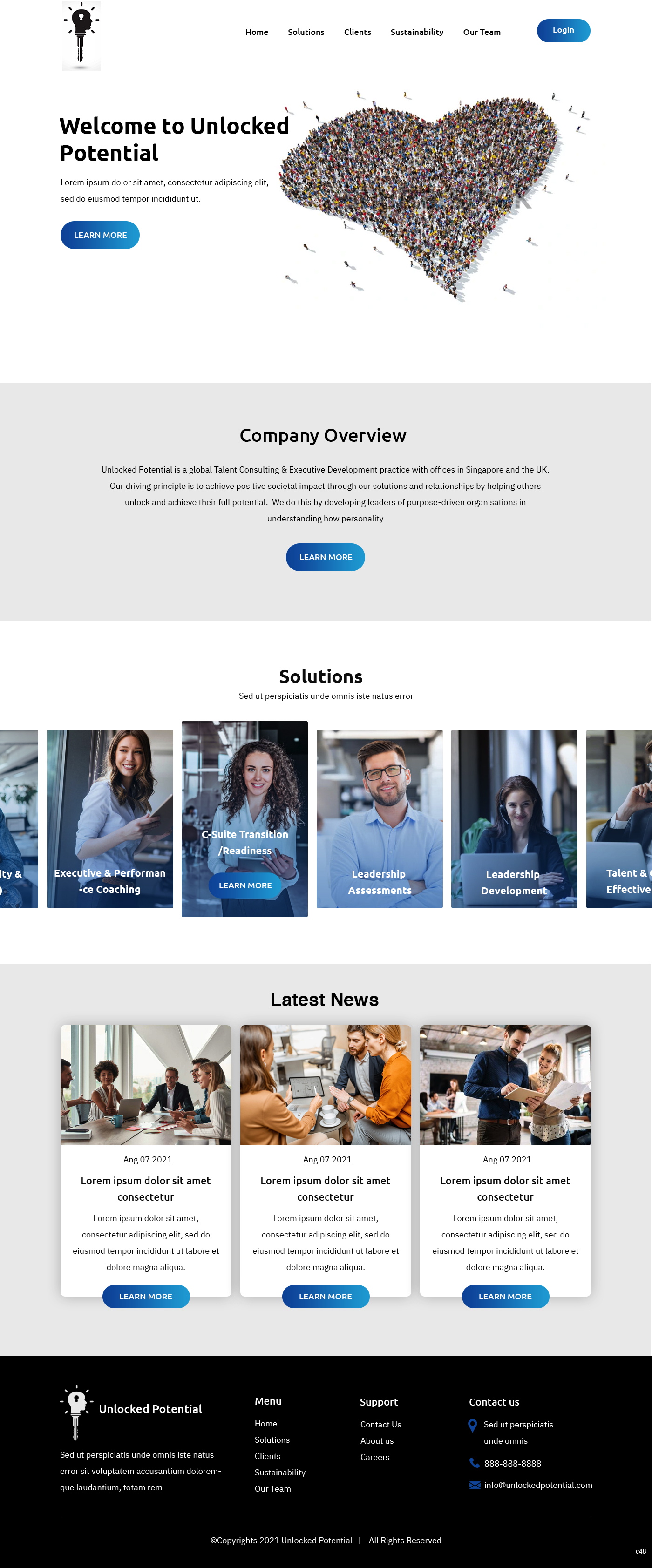 Web Design by pb for Unlocked Potential | Design #27175481