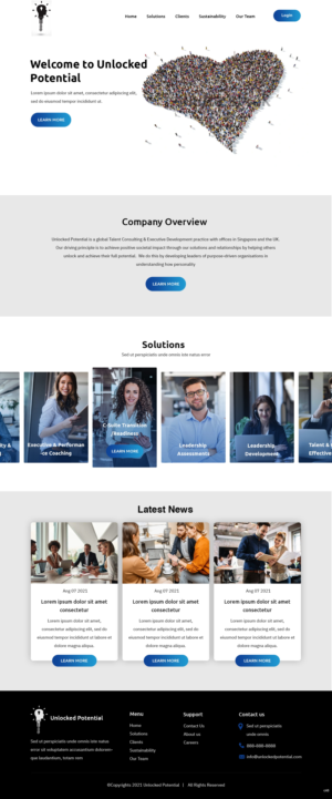 Diseño Web por pb para Unlocked Potential | Diseño: #27175481