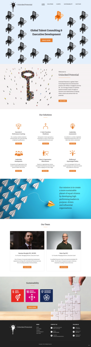Web Design by pb for Unlocked Potential | Design #27198568