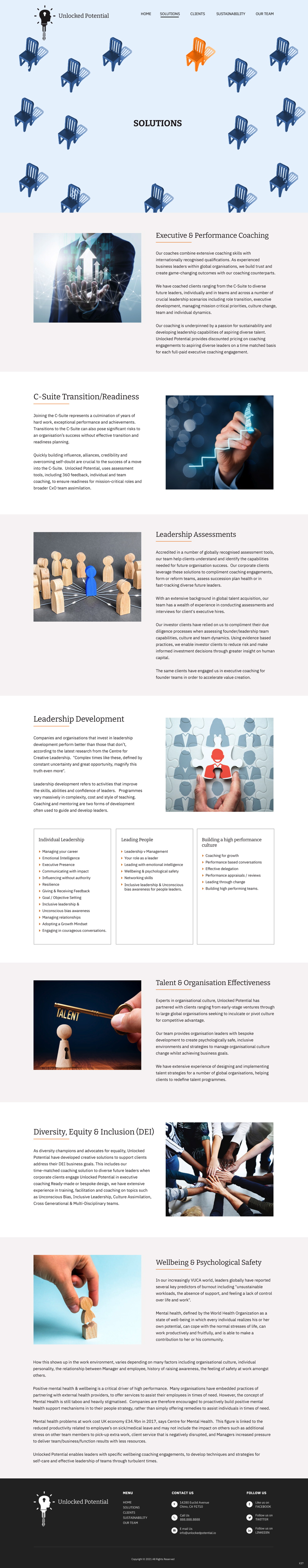 Web Design by pb for Unlocked Potential | Design #27224192